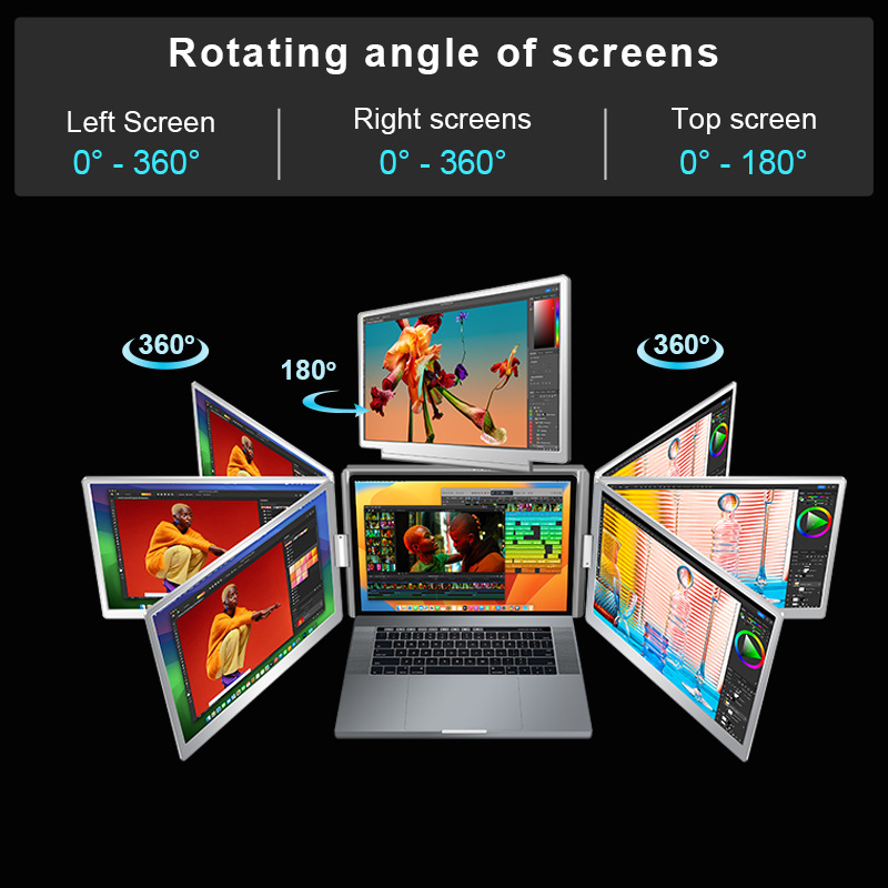 S788 (16 inch, 3 screens, 1 cable 1 charger connections) - Visture ...